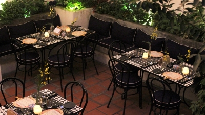 The terrace can seat up to 25 guests