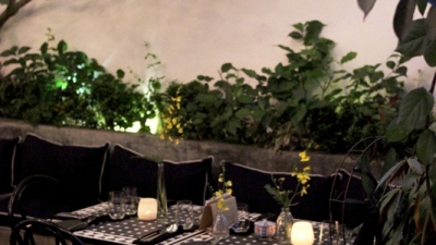 Outside terrace is perfect for romantic dining on the terrace under the frangipani trees
